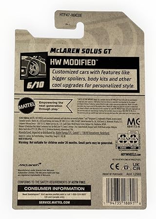Hot Wheels 2024 - Collector # 070/250 - HW Modified 6/10 - ZAMAC # 004 - McLaren Solus GT - ZAMAC - Walmart Exclusive - USA Card