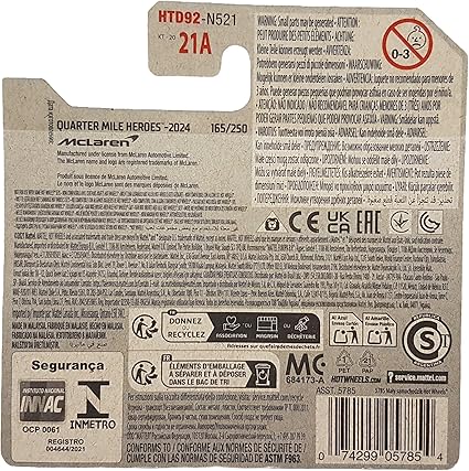 Hot Wheels - McLAREN P1 - Quarter Mile Heroes 1/5 - HTD92 - Short Card - Supersport - Rojo oscuro - Mattel 2024 - 1:64