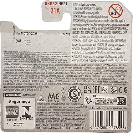 Hot Wheels - Ducati DesertX - HW Moto 1/5 - HKG32 - Short Card - Motorcycle - White - Mattel 2023