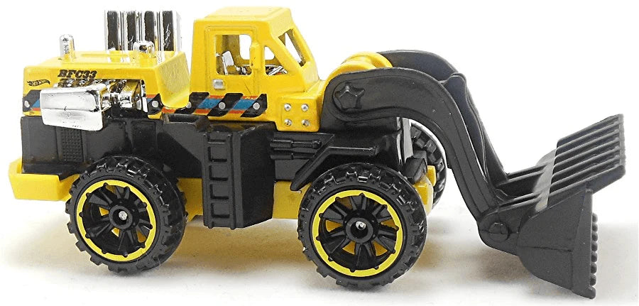 Hot Wheels 2014 - Collector # 008/250 - HW City / HW City Works - Wheel Loader - Yellow / Black Scoop / Chrome Engine - OR6SP Wheels - USA Card