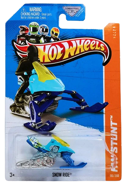 Hot Wheels 2013 - Collector # 096/250 - HW Stunt / HW Moto - Snow Ride - Sky Blue - USA Card