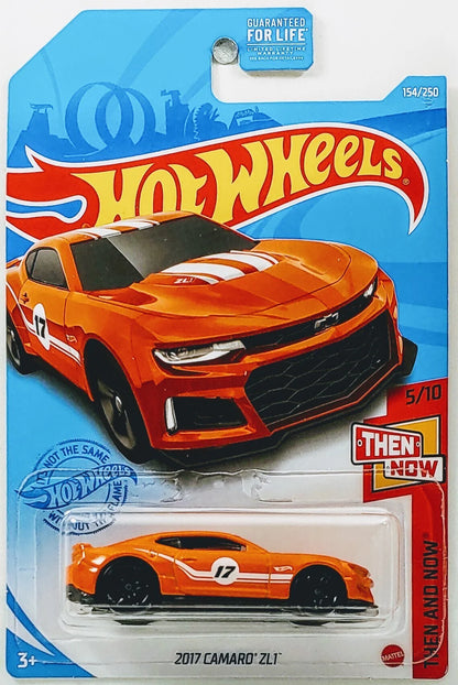 Hot Wheels 2021 - Collector # 154/250 - Then And Now 5/10 - 2017 Camaro ZL1 - Orange - USA Card Hot Wheels 2021 - Collector # 154/250 - Then And Now 5/10 - 2017 Camaro ZL1 - Orange - USA Card
