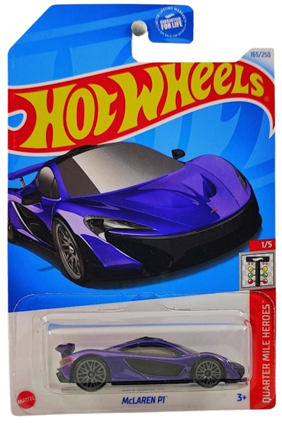 Hot Wheels 2024 - Collector # 165/250 - Quarter Mile Heroes 1/5 - McLaren P1 - Purple - Kroger Exclusive - USA Card Hot Wheels 2024 - Collector # 165/250 - Quarter Mile Heroes 1/5 - McLaren P1 - Purple - Kroger Exclusive - USA Card