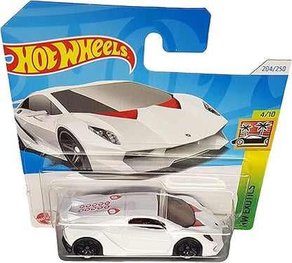 Hot Wheels - Lamborghini Sesto Elemento - HW Exotics 4/10 - HTC23 - Short Card - Coche deportivo - Blanco - Mattel 2024 - 1:64