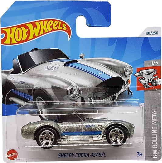 Hot Wheels - Shelby Cobra 427 S/C - HW Rolling Metal 1/5 - HTB53 - Tarjeta corta - CS Design - Mattel 2024 - 1:64
