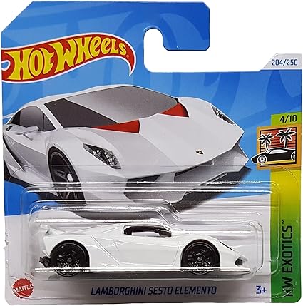 Hot Wheels - Lamborghini Sesto Elemento - HW Exotics 4/10 - HTC23 - Short Card - Coche deportivo - Blanco - Mattel 2024 - 1:64