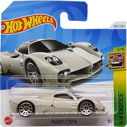 Hot Wheels - Pagani Utopia - HW Exotics 5/10 - HRY83 - Tarjeta corta - Super deportivo - Mattel 2024-1:64