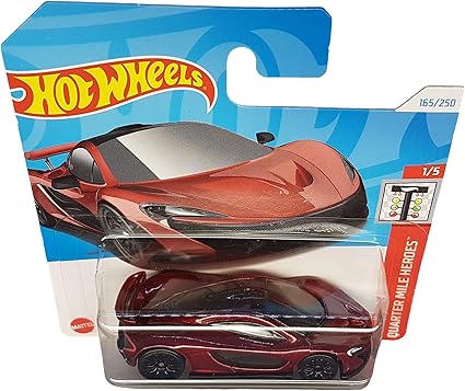 Hot Wheels - McLAREN P1 - Quarter Mile Heroes 1/5 - HTD92 - Short Card - Supersport - Rojo oscuro - Mattel 2024 - 1:64