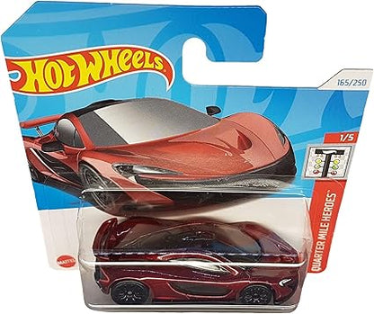 Hot Wheels - McLAREN P1 - Quarter Mile Heroes 1/5 - HTD92 - Short Card - Supersport - Rojo oscuro - Mattel 2024 - 1:64