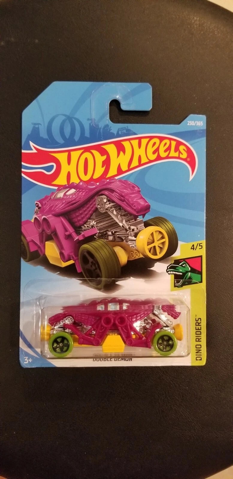 Hot Wheels 2018 - Collector # 230/365 - Dino Riders 4/5 - Double Demon - Purple - IC